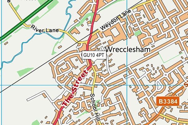 GU10 4PT map - OS VectorMap District (Ordnance Survey)