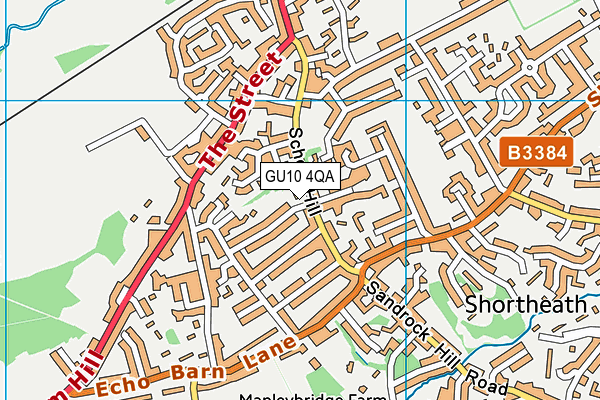 GU10 4QA map - OS VectorMap District (Ordnance Survey)