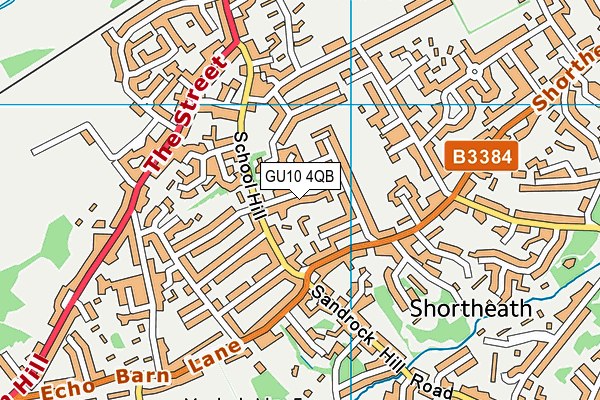 GU10 4QB map - OS VectorMap District (Ordnance Survey)