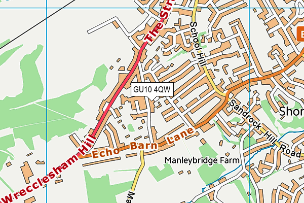 GU10 4QW map - OS VectorMap District (Ordnance Survey)