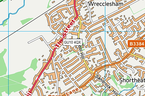 GU10 4QX map - OS VectorMap District (Ordnance Survey)