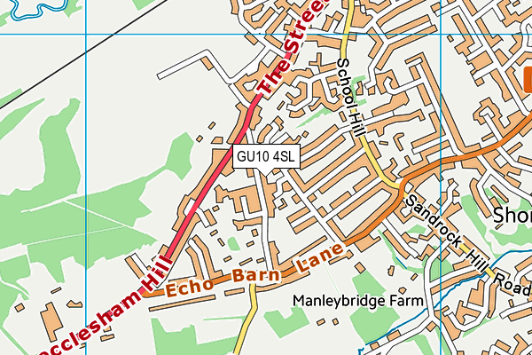 GU10 4SL map - OS VectorMap District (Ordnance Survey)