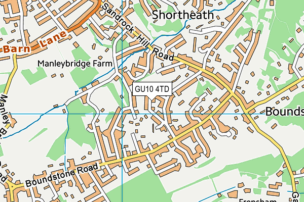 GU10 4TD map - OS VectorMap District (Ordnance Survey)