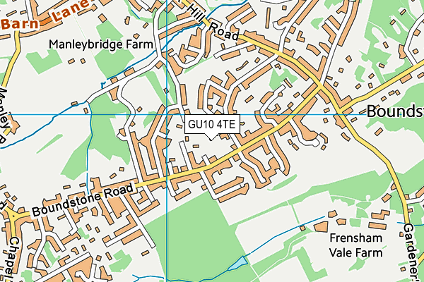 GU10 4TE map - OS VectorMap District (Ordnance Survey)