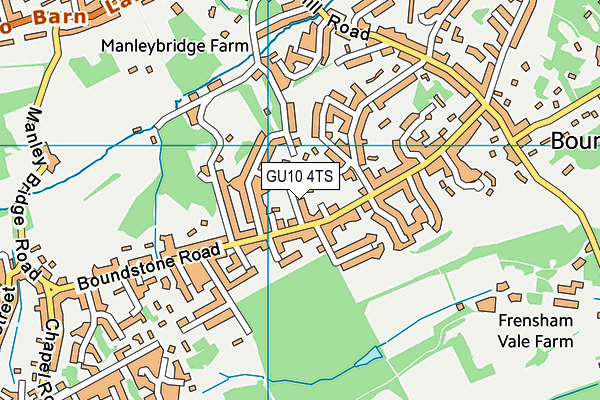 GU10 4TS map - OS VectorMap District (Ordnance Survey)