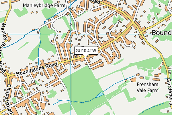 GU10 4TW map - OS VectorMap District (Ordnance Survey)