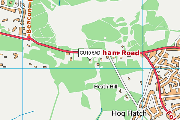 GU10 5AD map - OS VectorMap District (Ordnance Survey)