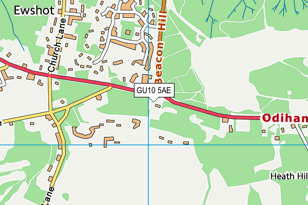 GU10 5AE map - OS VectorMap District (Ordnance Survey)