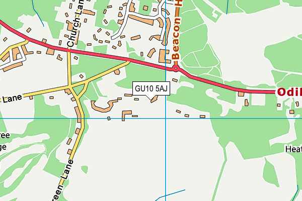 GU10 5AJ map - OS VectorMap District (Ordnance Survey)