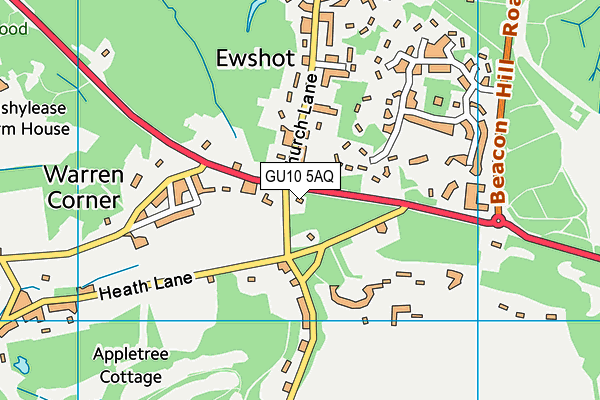 GU10 5AQ map - OS VectorMap District (Ordnance Survey)