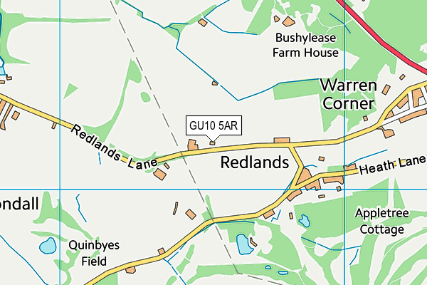 GU10 5AR map - OS VectorMap District (Ordnance Survey)