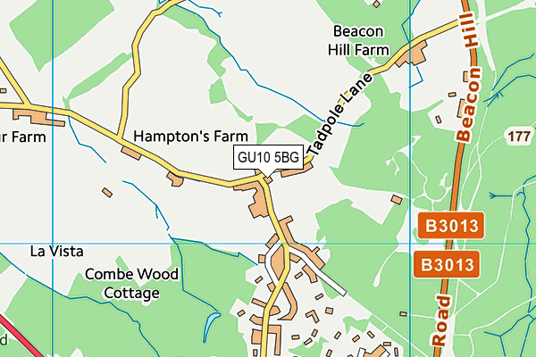 GU10 5BG map - OS VectorMap District (Ordnance Survey)