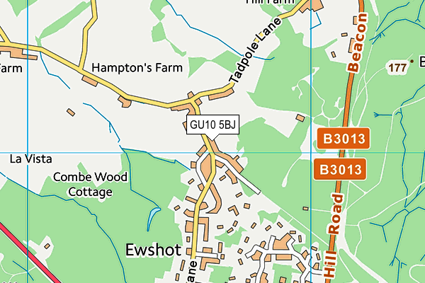 GU10 5BJ map - OS VectorMap District (Ordnance Survey)