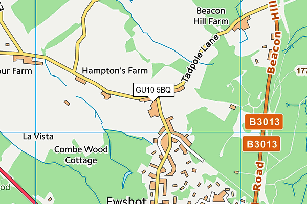 GU10 5BQ map - OS VectorMap District (Ordnance Survey)