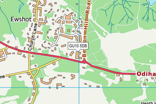 GU10 5DB map - OS VectorMap District (Ordnance Survey)