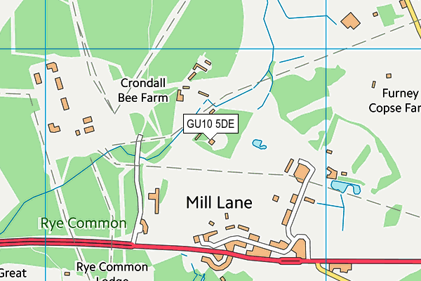 GU10 5DE map - OS VectorMap District (Ordnance Survey)