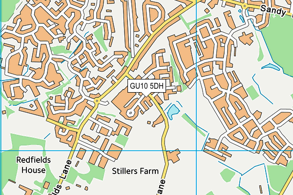 GU10 5DH map - OS VectorMap District (Ordnance Survey)