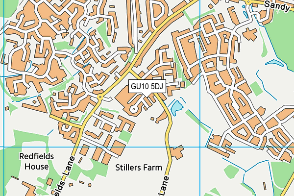 GU10 5DJ map - OS VectorMap District (Ordnance Survey)