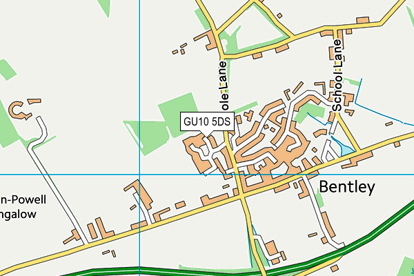 GU10 5DS map - OS VectorMap District (Ordnance Survey)