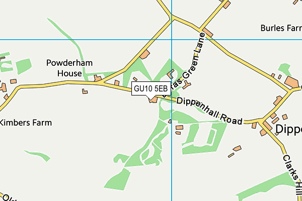 GU10 5EB map - OS VectorMap District (Ordnance Survey)