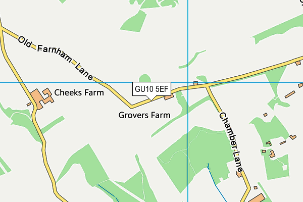 GU10 5EF map - OS VectorMap District (Ordnance Survey)