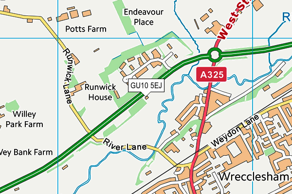 GU10 5EJ map - OS VectorMap District (Ordnance Survey)