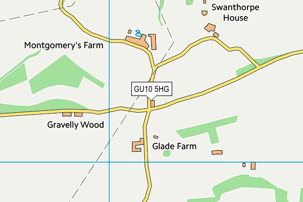 GU10 5HG map - OS VectorMap District (Ordnance Survey)