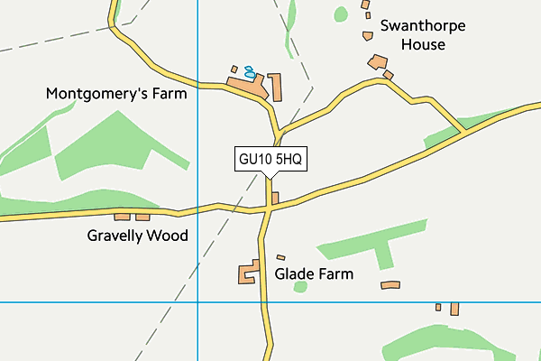 GU10 5HQ map - OS VectorMap District (Ordnance Survey)