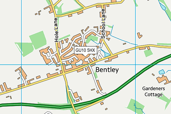 GU10 5HX map - OS VectorMap District (Ordnance Survey)