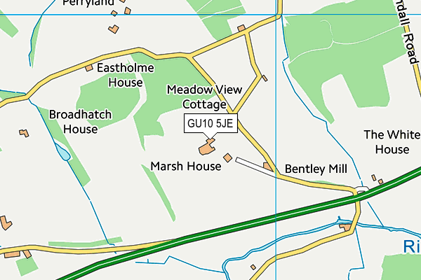 GU10 5JE map - OS VectorMap District (Ordnance Survey)