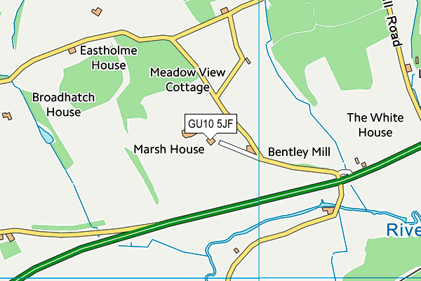 GU10 5JF map - OS VectorMap District (Ordnance Survey)