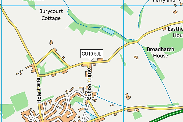 GU10 5JL map - OS VectorMap District (Ordnance Survey)