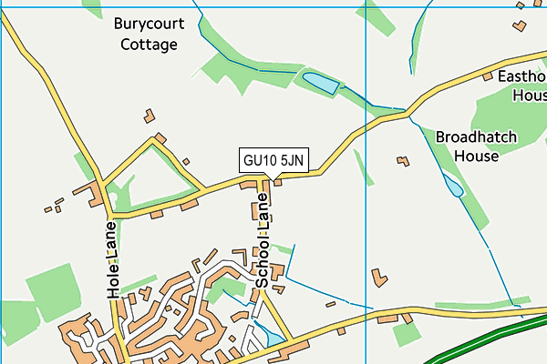 GU10 5JN map - OS VectorMap District (Ordnance Survey)