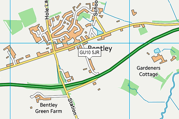 GU10 5JR map - OS VectorMap District (Ordnance Survey)