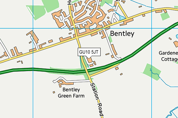 GU10 5JT map - OS VectorMap District (Ordnance Survey)