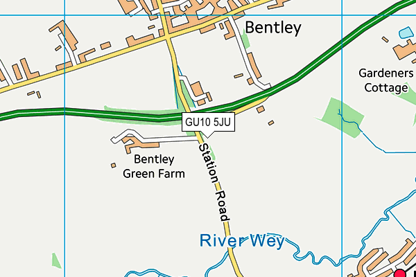 GU10 5JU map - OS VectorMap District (Ordnance Survey)