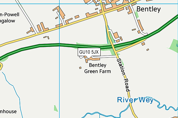 GU10 5JX map - OS VectorMap District (Ordnance Survey)