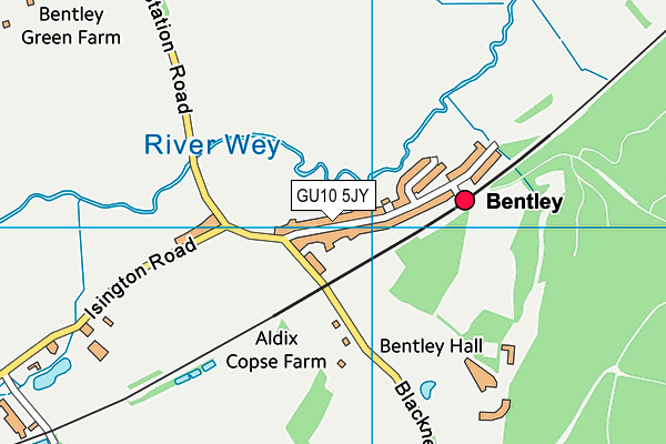 GU10 5JY map - OS VectorMap District (Ordnance Survey)