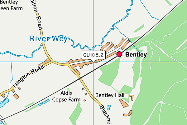 GU10 5JZ map - OS VectorMap District (Ordnance Survey)