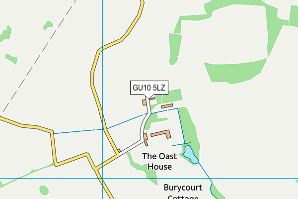 GU10 5LZ map - OS VectorMap District (Ordnance Survey)