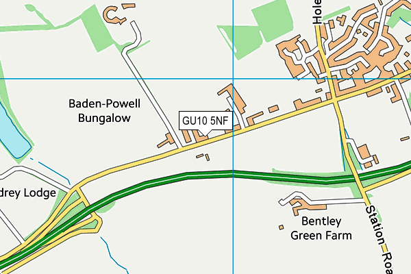 GU10 5NF map - OS VectorMap District (Ordnance Survey)