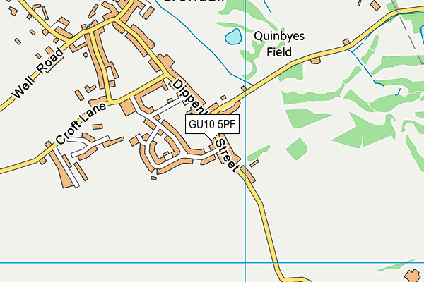 GU10 5PF map - OS VectorMap District (Ordnance Survey)