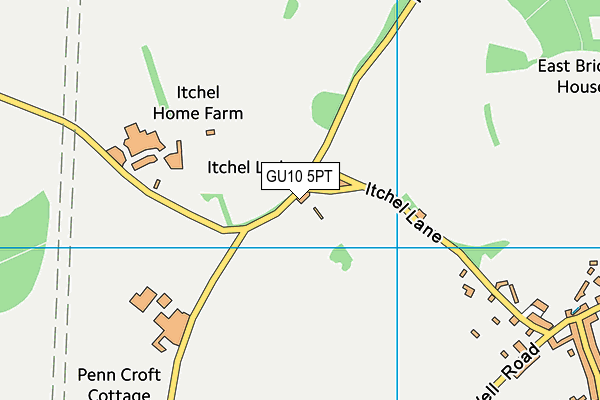 GU10 5PT map - OS VectorMap District (Ordnance Survey)