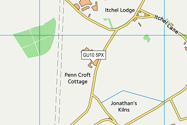 GU10 5PX map - OS VectorMap District (Ordnance Survey)