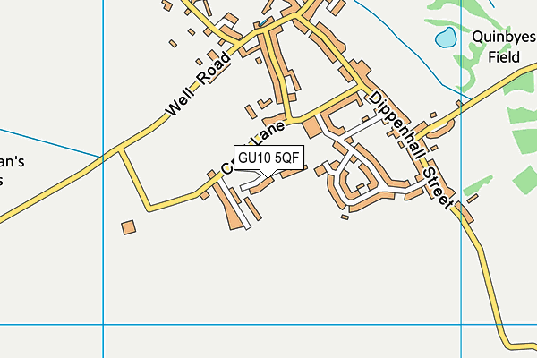 Hook Meadow map (GU10 5QF) - OS VectorMap District (Ordnance Survey)