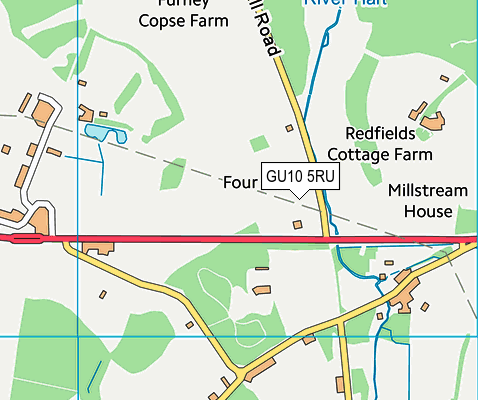 GU10 5RU map - OS VectorMap District (Ordnance Survey)