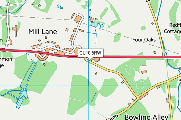 GU10 5RW map - OS VectorMap District (Ordnance Survey)