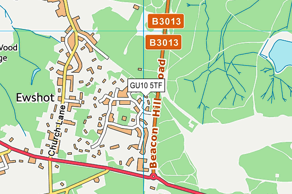 GU10 5TF map - OS VectorMap District (Ordnance Survey)