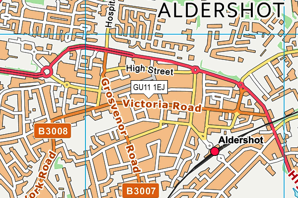 GU11 1EJ map - OS VectorMap District (Ordnance Survey)