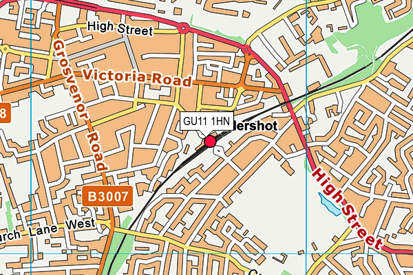 GU11 1HN map - OS VectorMap District (Ordnance Survey)